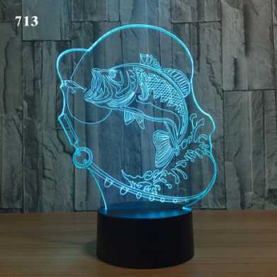 新奇特电子礼品3d小夜灯创意亚克力装饰氛围灯led七彩触摸床头灯
