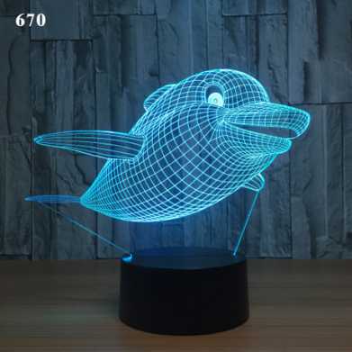 新奇特电子礼品3d小夜灯创意亚克力装饰氛围灯led七彩触摸床头灯