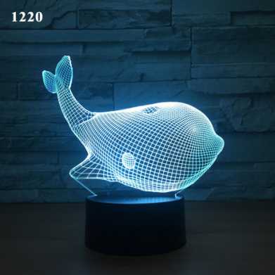 新奇特电子礼品3d小夜灯创意亚克力装饰氛围灯led七彩触摸床头灯