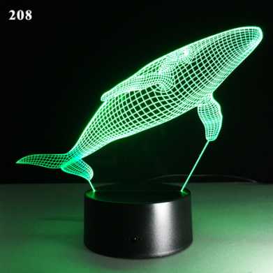 新奇特电子礼品3d小夜灯创意亚克力装饰氛围灯led七彩触摸床头灯