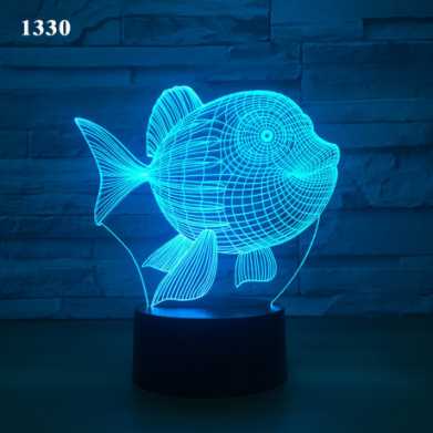 新奇特电子礼品3d小夜灯创意亚克力装饰氛围灯led七彩触摸床头灯