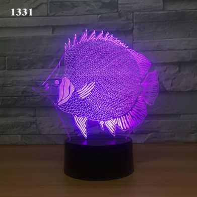 新奇特电子礼品3d小夜灯创意亚克力装饰氛围灯led七彩触摸床头灯