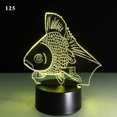 新奇特电子礼品3d小夜灯创意亚克力装饰氛围灯led七彩触摸床头灯