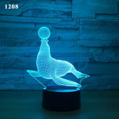 新奇特电子礼品3d小夜灯创意亚克力装饰氛围灯led七彩触摸床头灯