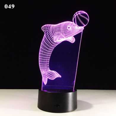 新奇特电子礼品3d小夜灯创意亚克力装饰氛围灯led七彩触摸床头灯