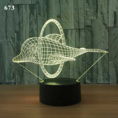 新奇特电子礼品3d小夜灯创意亚克力装饰氛围灯led七彩触摸床头灯