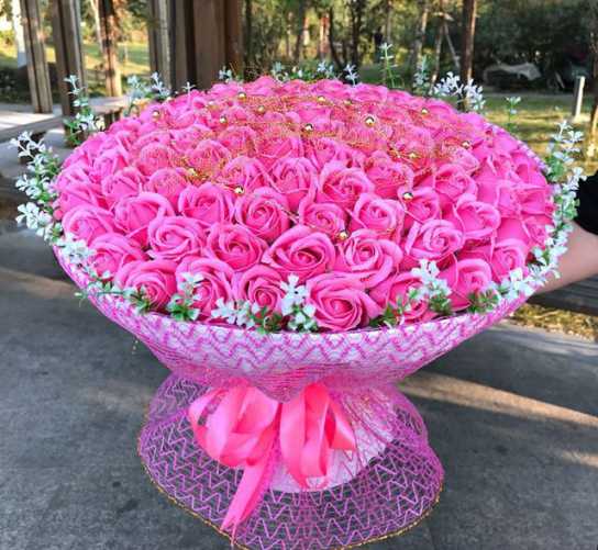 99朵香皂花束创意情人节圣诞节礼物仿真玫瑰肥皂花生日礼品