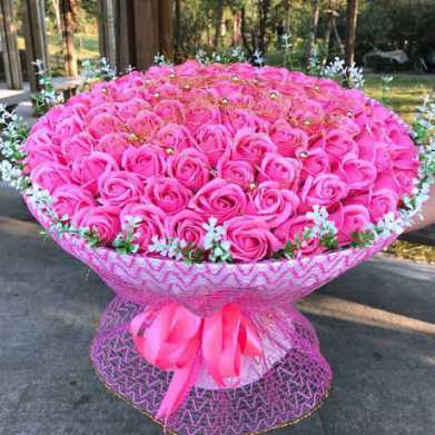 99朵香皂花束创意情人节圣诞节礼物仿真玫瑰肥皂花生日礼品