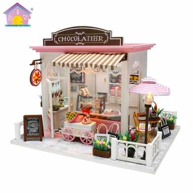 diy小屋创意生日圣诞礼物 拼插玩具模型木制沙盘