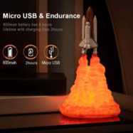 3D打印火箭灯土星跨境爆款新奇特礼品电子创意产品摆件led小夜灯