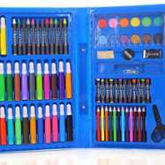 86PC小学生儿童画笔水彩笔盒装绘画手提式工具礼品画画套装文具