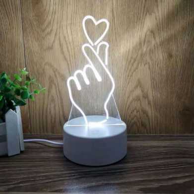 圣诞创意礼品3D立体led小夜灯卡通台灯生日礼物婚庆