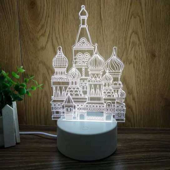 圣诞创意礼品3D立体led小夜灯卡通台灯生日礼物婚庆