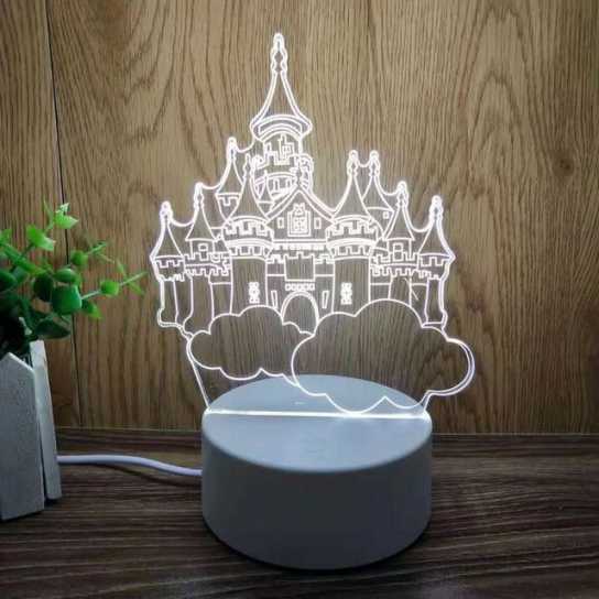 圣诞创意礼品3D立体led小夜灯卡通台灯生日礼物婚庆