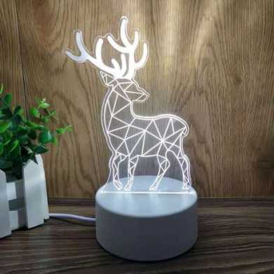 圣诞创意礼品3D立体led小夜灯卡通台灯生日礼物婚庆