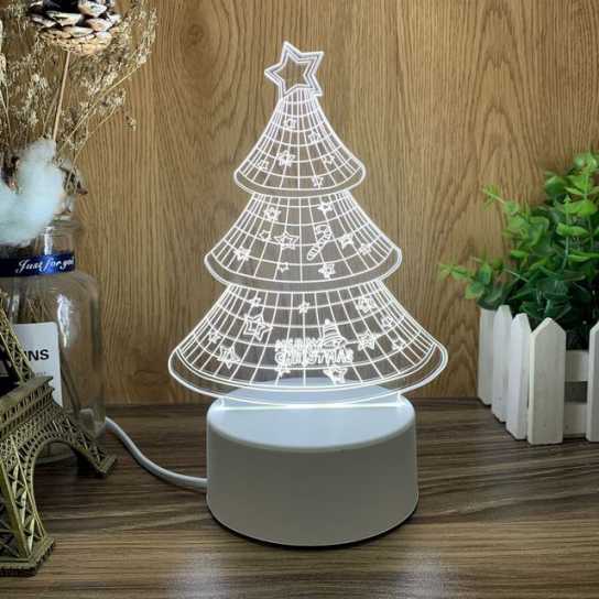 圣诞创意礼品3D立体led小夜灯卡通台灯生日礼物婚庆