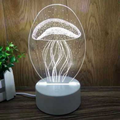 圣诞创意礼品3D立体led小夜灯卡通台灯生日礼物婚庆