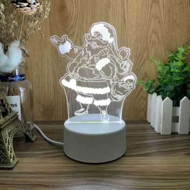 圣诞创意礼品3D立体led小夜灯卡通台灯生日礼物婚庆