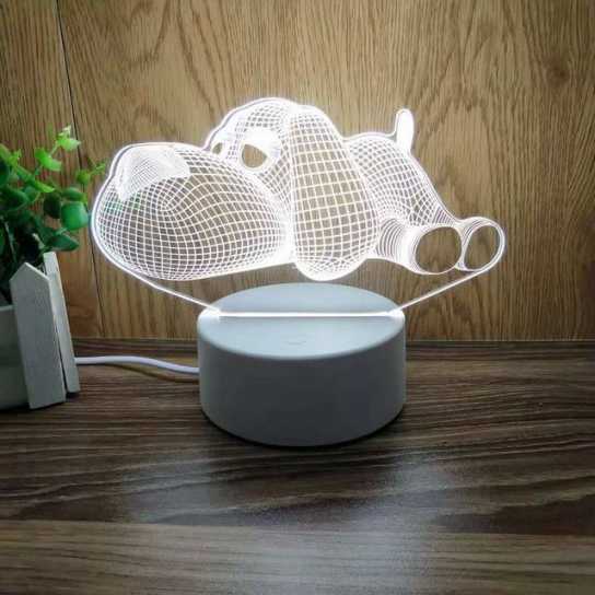 圣诞创意礼品3D立体led小夜灯卡通台灯生日礼物婚庆