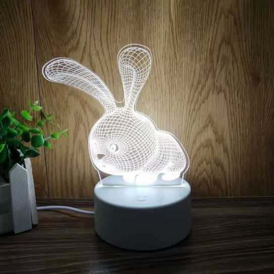 圣诞创意礼品3D立体led小夜灯卡通台灯生日礼物婚庆