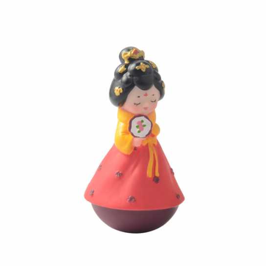 创意礼品唐朝复古宫廷风不倒翁女孩 树脂摆件 唐朝仕女树脂摆件