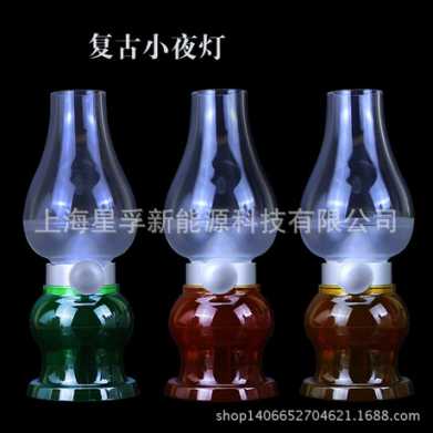 复古LED吹控台灯 装饰灯充电 创意怀旧led小夜灯调光USB充电