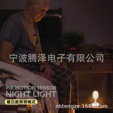 智能人体红外感应橱柜灯走廊喂奶起夜小夜灯光控感应充电衣柜灯