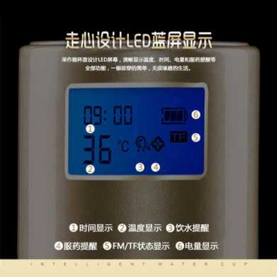 创意智能保温杯lehoo不锈钢显示温度户外水杯商务保温杯礼品