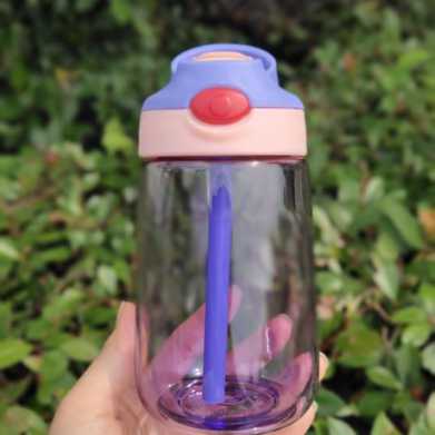 爆款创意礼品儿童吸管水杯小靓仔塑料杯户外运动水壶杯子