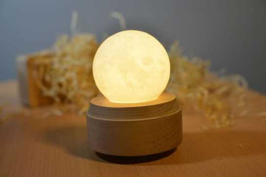 列装饰3D小夜灯实木质LED遥控台灯创意礼物灯