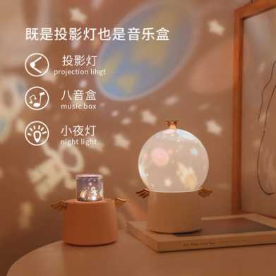 守护天使星空投影灯创意网红浪漫生日礼物地摊货源小夜灯