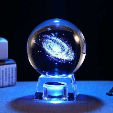 水晶球麋鹿摆件银河系一件代发内雕球创意蒲公英女生日礼物音乐盒