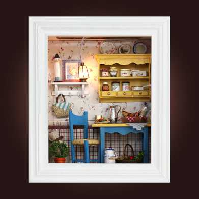 diy小屋智趣屋悠闲午餐相框创意七夕情人节礼物手工礼品