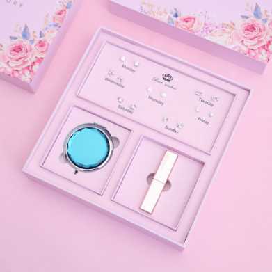 情人节创意礼物一周口红七日耳钉项链套装礼盒送女生生日礼品