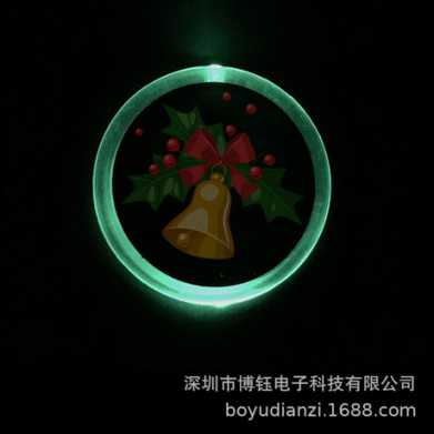 万圣圣诞节发光礼品胸章 LED胸章 闪光胸针徽章