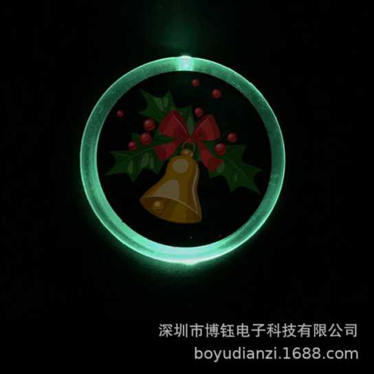 万圣圣诞节发光礼品胸章 LED胸章 闪光胸针徽章