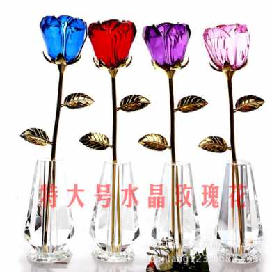 送女朋友女生生日礼物闺蜜水晶玻璃玫瑰花老婆礼品教师节礼物老师
