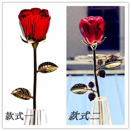 送女朋友女生生日礼物闺蜜水晶玻璃玫瑰花老婆礼品教师节礼物老师