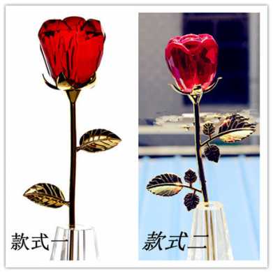 送女朋友女生生日礼物闺蜜水晶玻璃玫瑰花老婆礼品教师节礼物老师