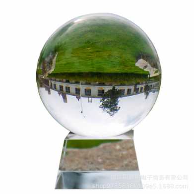 K9紫色透明水晶球摆件魔术球装饰品拍摄用具礼品