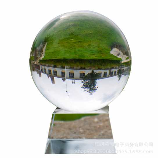 K9紫色透明水晶球摆件魔术球装饰品拍摄用具礼品