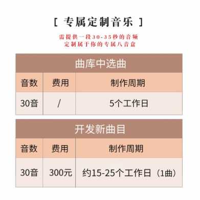 30音木质音乐盒定制音乐八音盒创意礼生日礼物520礼物送女友 男生