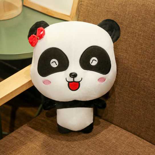 卡通情侣大眼害羞熊猫奇奇妙妙宝宝公仔儿童生日礼物玩具毛绒娃娃