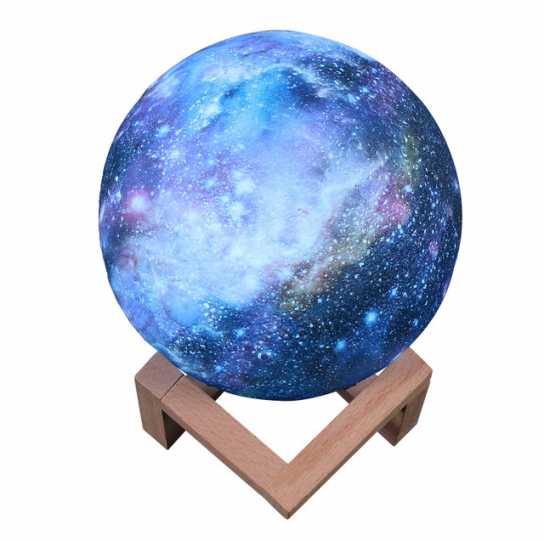 亚马逊爆款月球灯 儿童礼品创意台灯 彩绘星空LED3D小夜灯