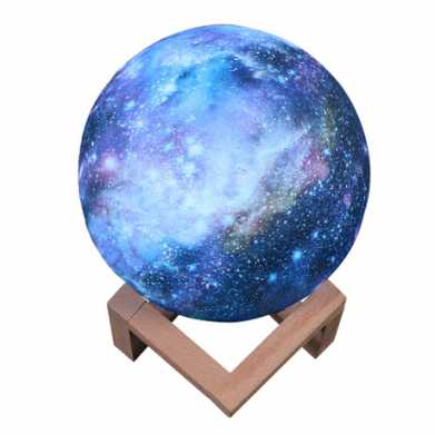 亚马逊爆款月球灯 儿童礼品创意台灯 彩绘星空LED3D小夜灯