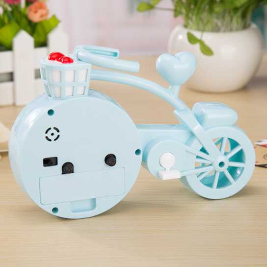 新品上市 加厚款糖果色 创意自行车闹钟 学生礼品 生日工艺品
