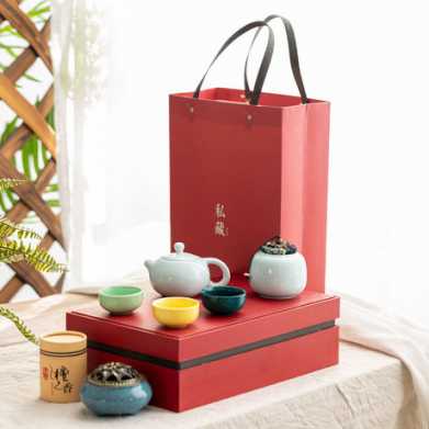 尊贵商务礼品陶瓷茶具套装创意房地产伴手礼