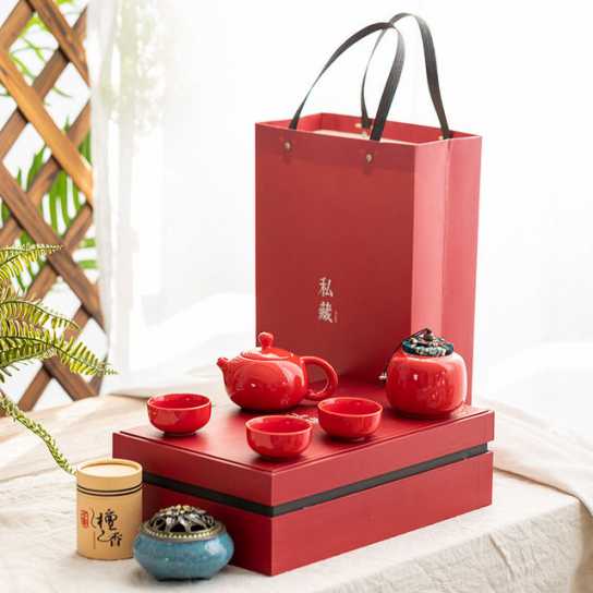 尊贵商务礼品陶瓷茶具套装创意房地产伴手礼
