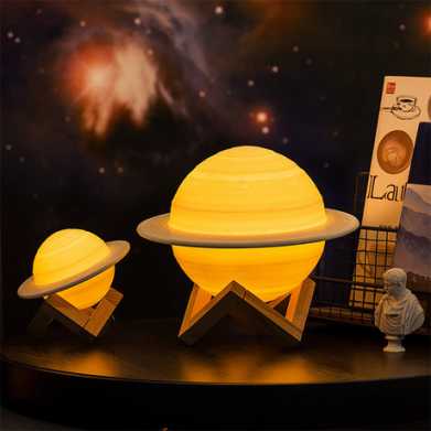 3D打印火箭灯土星跨境爆款新奇特礼品电子创意产品摆件led小夜灯