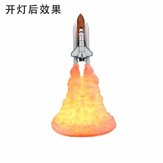 3D打印火箭灯土星跨境爆款新奇特礼品电子创意产品摆件led小夜灯